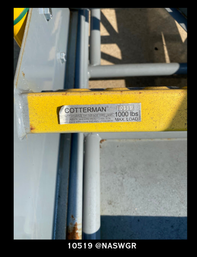 Cotterman Workmaster Heavy-Duty Rolling Ladder – 15 Step Ladder