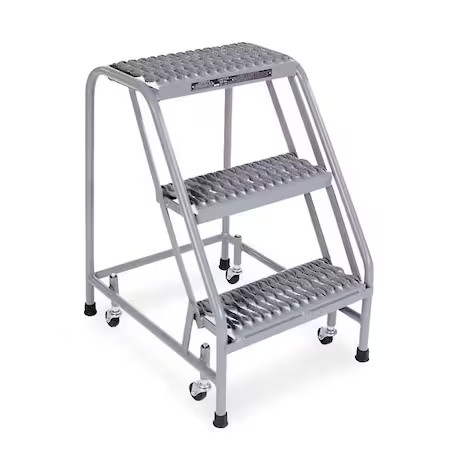 Cotterman 1003N1820a3e10b3c1p1 30 In H Steel Rolling Step, 3 Steps, 450 Lb Load