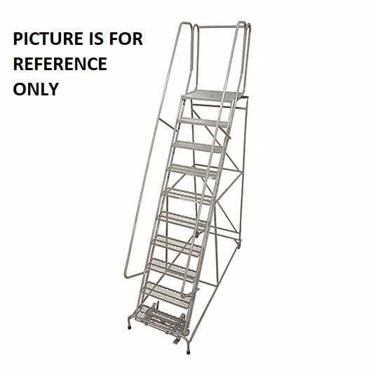 NEW! Cotterman 140 in H Steel Rolling Ladder, 11 Steps, 450 lb Load Capacity!!