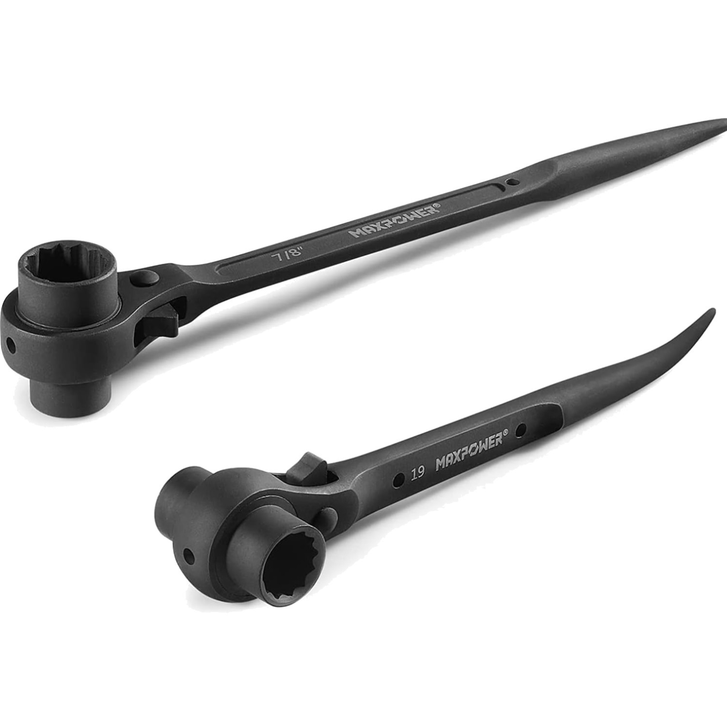Durable Scaffold Wrench Set – 2 Pack 3/4 & 7/8 Inch with Black Phosphate Finish