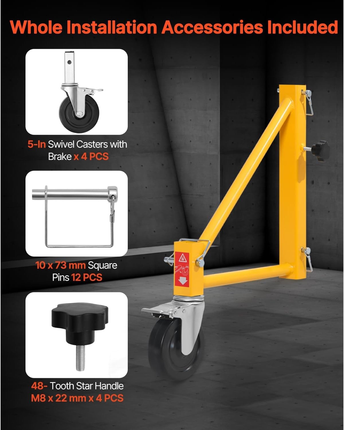 4-Pack Scaffold Outriggers, 1000 Lbs Total Load Capacity Baker-Style Scaffolding