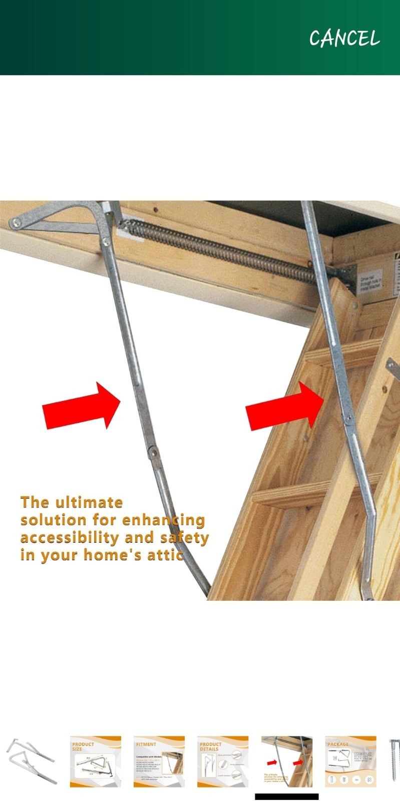 Access Ladder Spring Loaded Mechanism for Werner All Folding Models