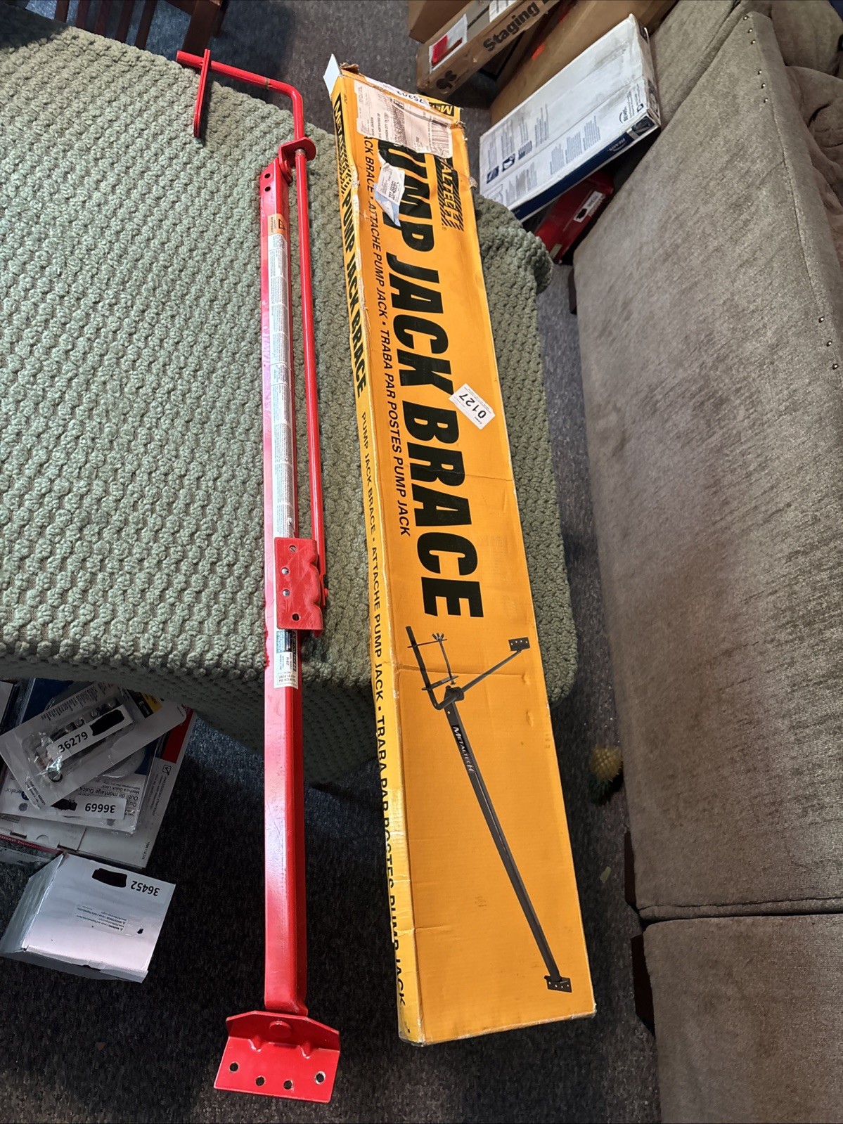 Pump Jack 37-1/4 in. W x 34 in. D x 4 in. H Steel Pump Jack Brace for the Pump J