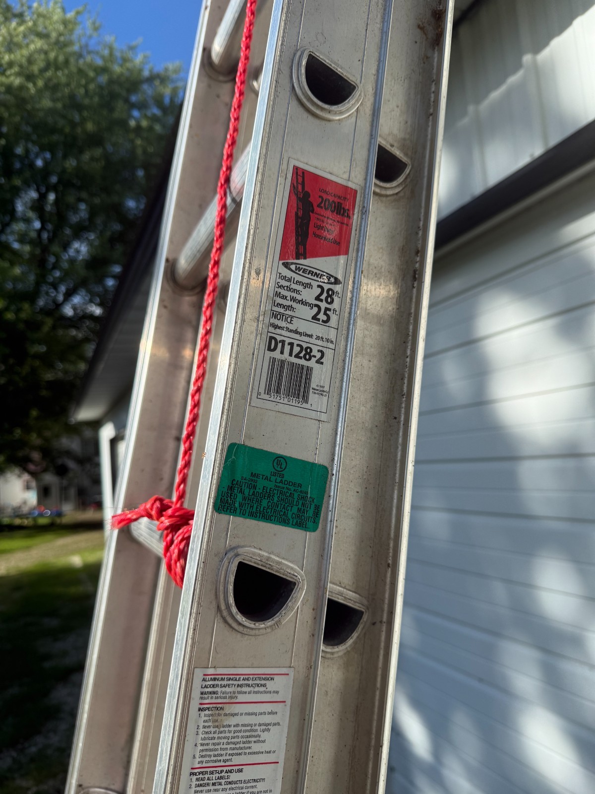 Keller 20ft Extension Ladder