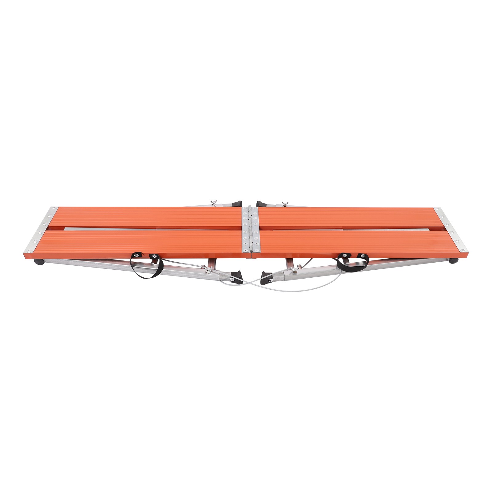 Adjustable Height Folding Aluminum Work Platform, Portable Scaffolding Ladder