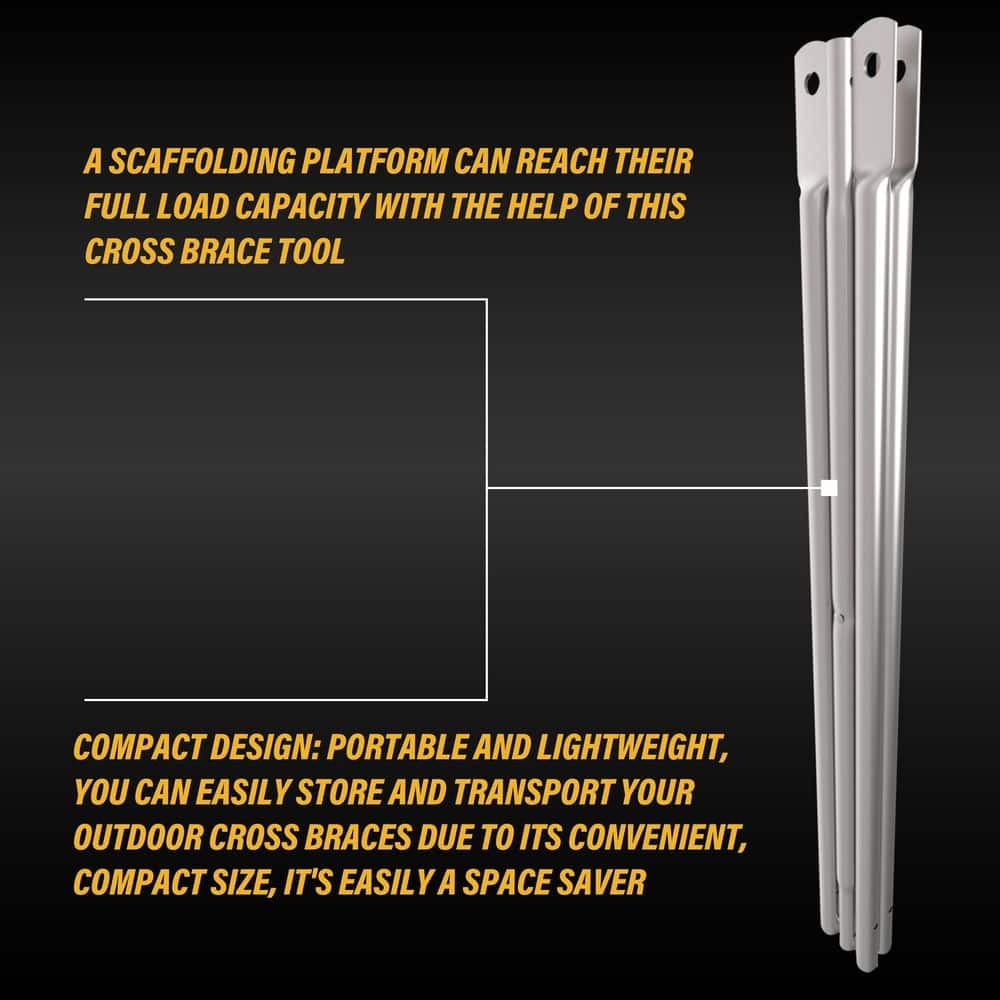 7 Ft. X 4 Ft. Galvanized Steel Sectional Cross Brace for Exterior Scaffolding