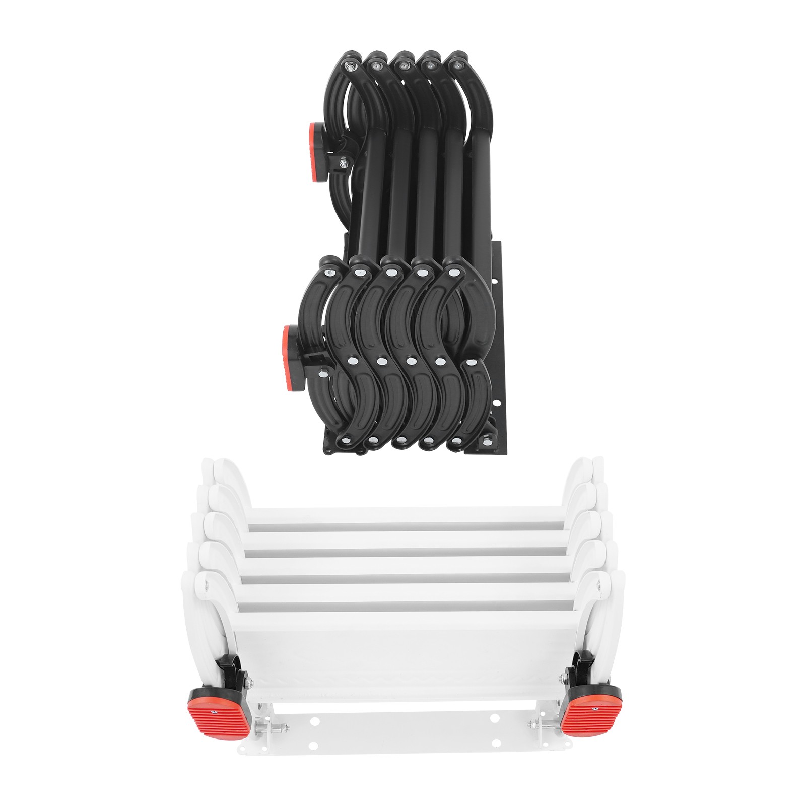 5 Step Wall Mounted Folding Ladder Telescoping Ladders Retractable Folding Stair