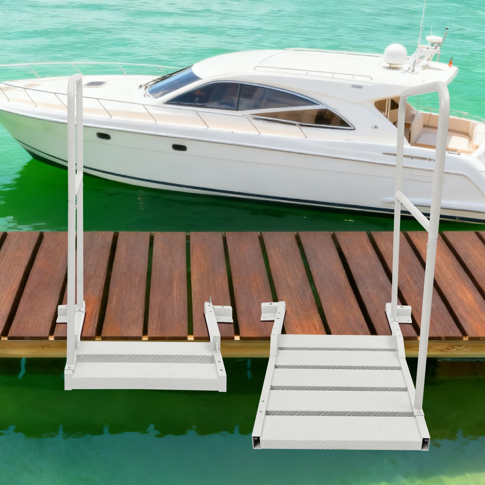 Aluminum Alloy Boat Boarding Platform Boat Boarding Tool 150kg/330.69lbs Load
