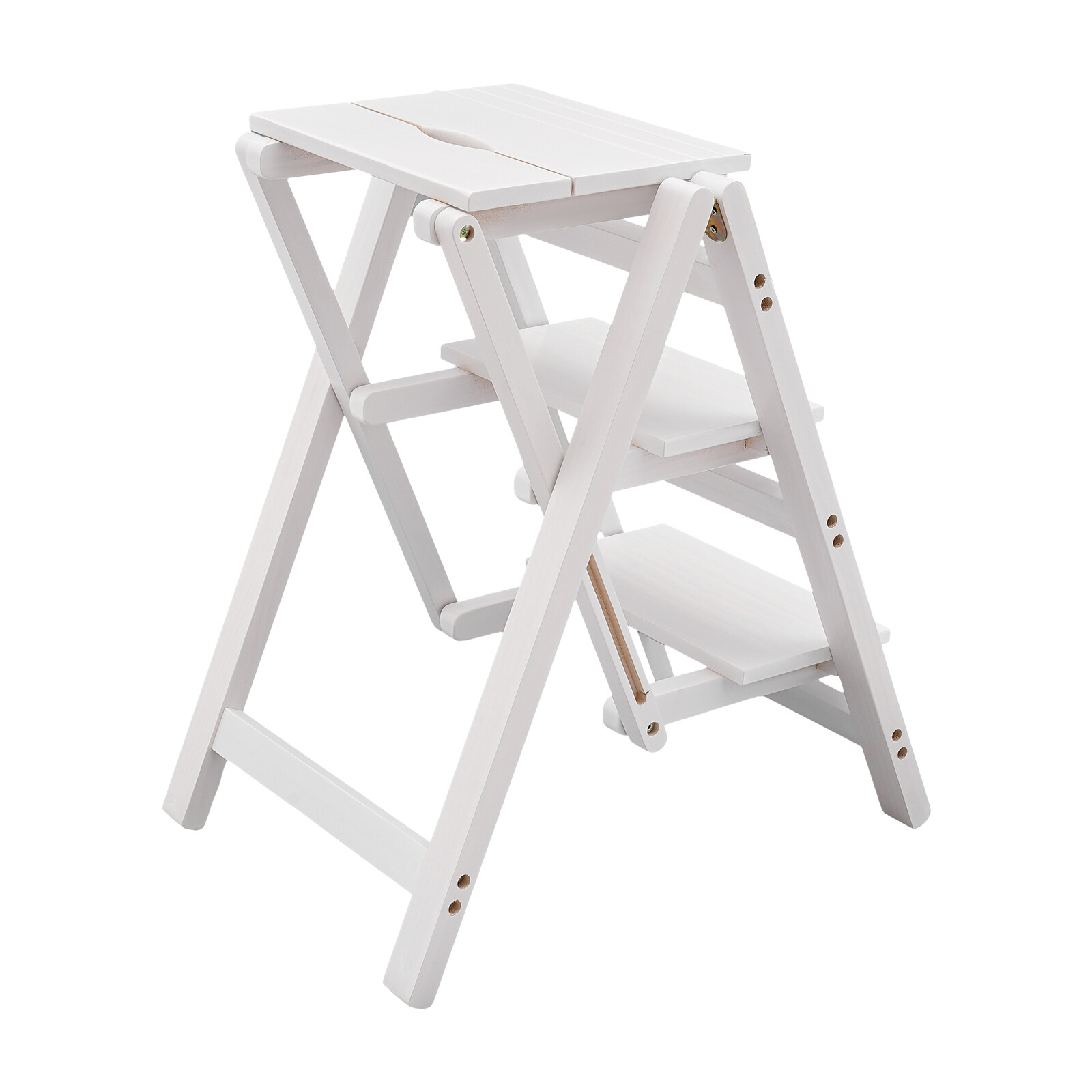Trapezoidal Step Stool, 3 Step Ladder, Folding Step Stool 22.44*16.33*25.6in