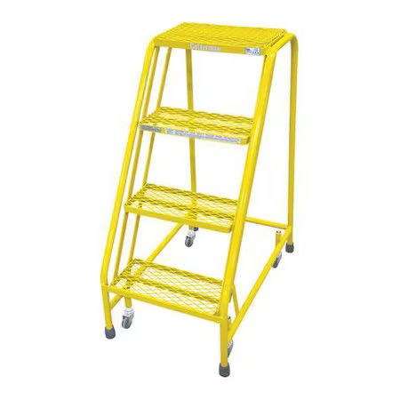 COTTERMAN 1004N1820A1E10B3C2P6 40 in H Steel Rolling Ladder, 4 Steps, 450 lb