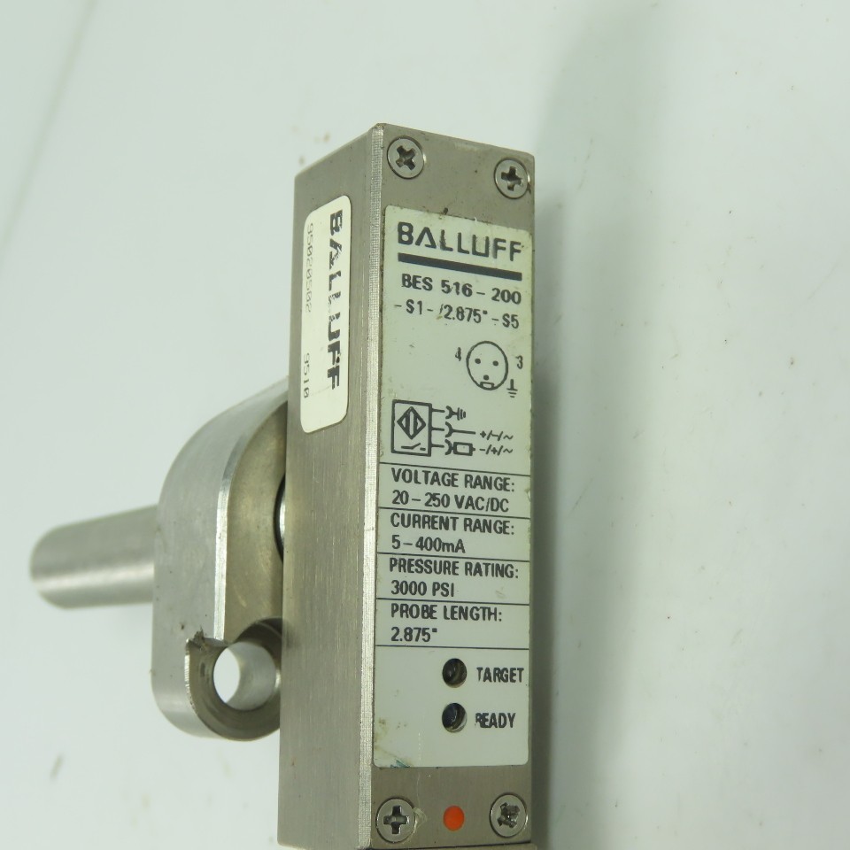 Balluff BES 516-200-S1 Inductive Proximity Sensor 20-250 VAC/DC 3000 PSI