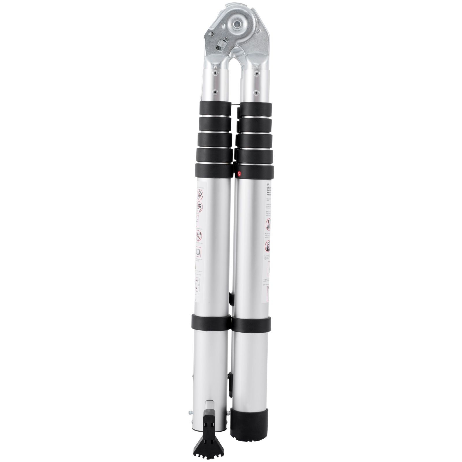 Telescoping Ladder, 12.5FT A – Shape Aluminum Extension Ladder Lightweight