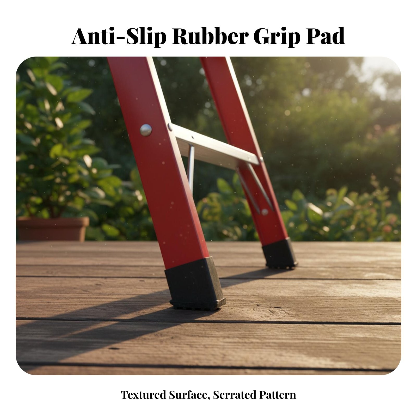 4 Pieces Anti-Slip Ladder Feet Wear-Resistant Rubber Ladder Leg Caps