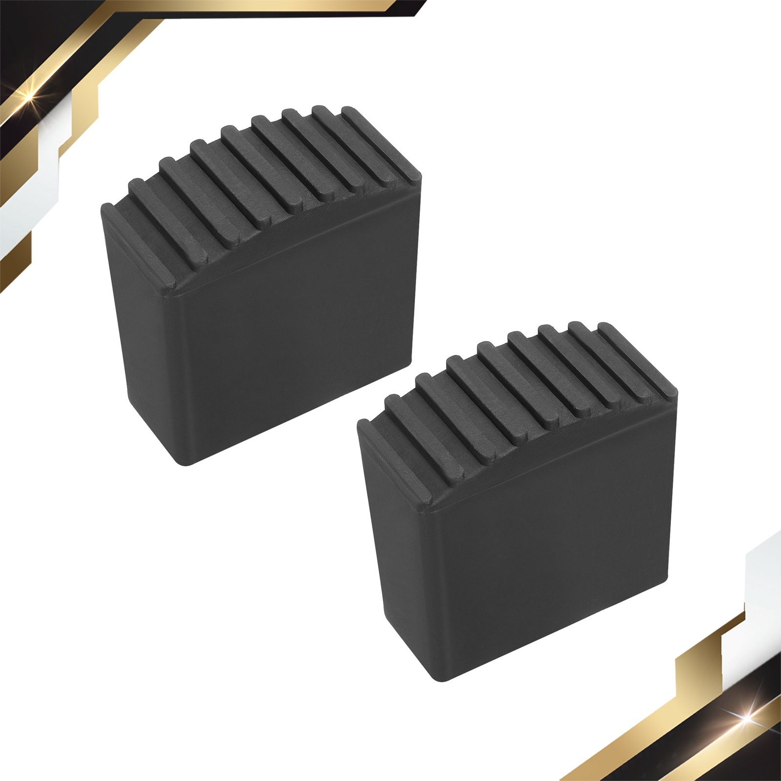 2 Set Black Step Ladder Foot Mat Non-Slip Rubber Cap Ladder Feet