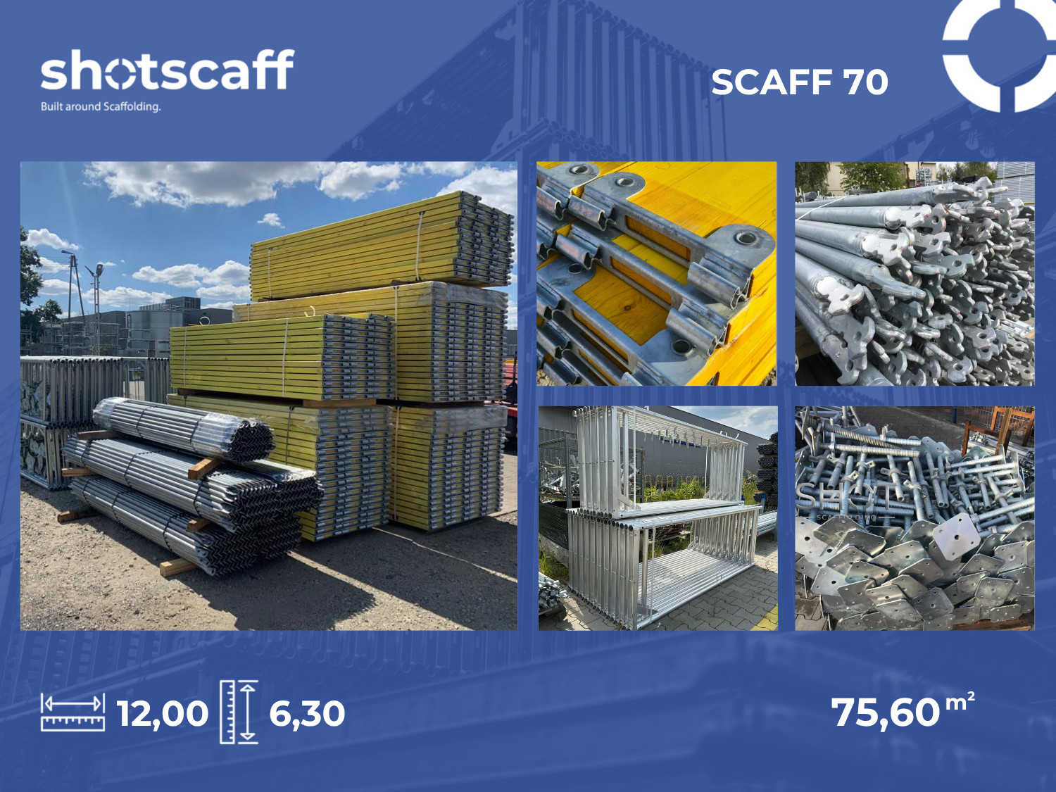 TYPE BOSTA 72qm scaffolding scaffold 70 painting scaffold