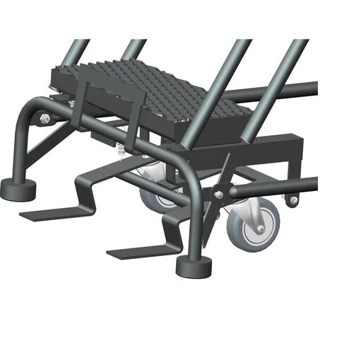 NEW! Ballymore 133in H Steel Ladder-10 Step Expanded Metal-450lb Load Cap!!