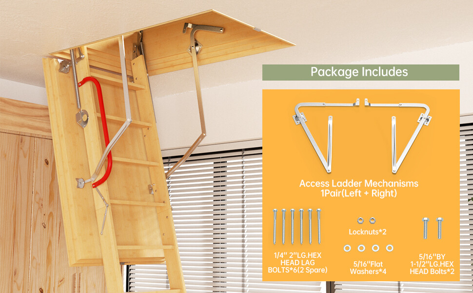 Pair Attic Ladder Spreader Hinge Arms For MFG Werner Series 55-2 after 2010 L3