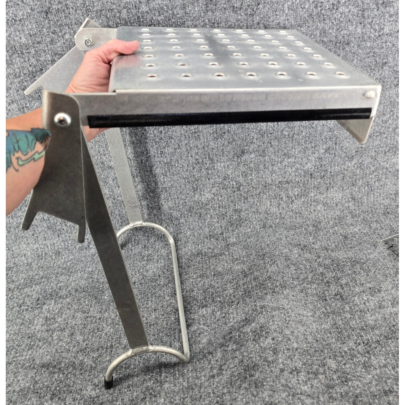 Little Giant Work Platform Ladder Accessory 10104 Silver Aluminum Folding Tray
