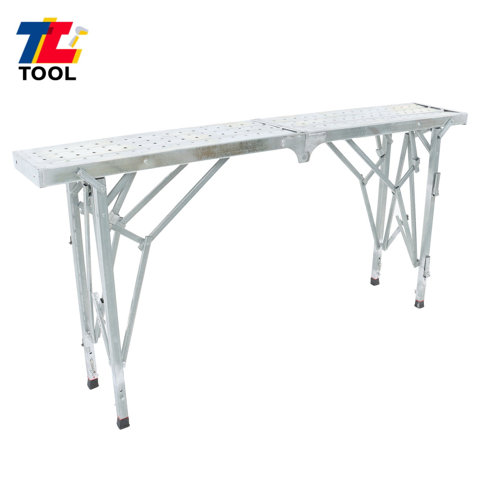 1.8m Portable Folding Adjustable Scaffolding Work Platform Aluminum Alloy