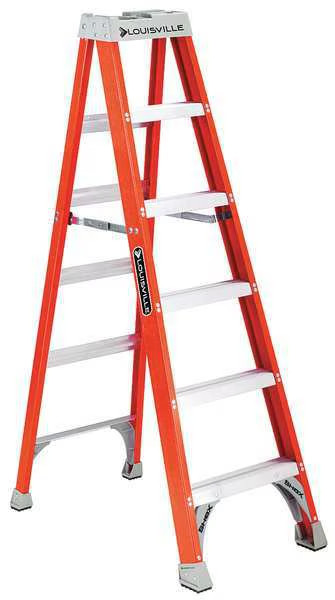 BRAND NEW LOUISVILLE 6′ FIBERGLASS STEPLADDER 300 Lb. TYPE 1A CAPACITY