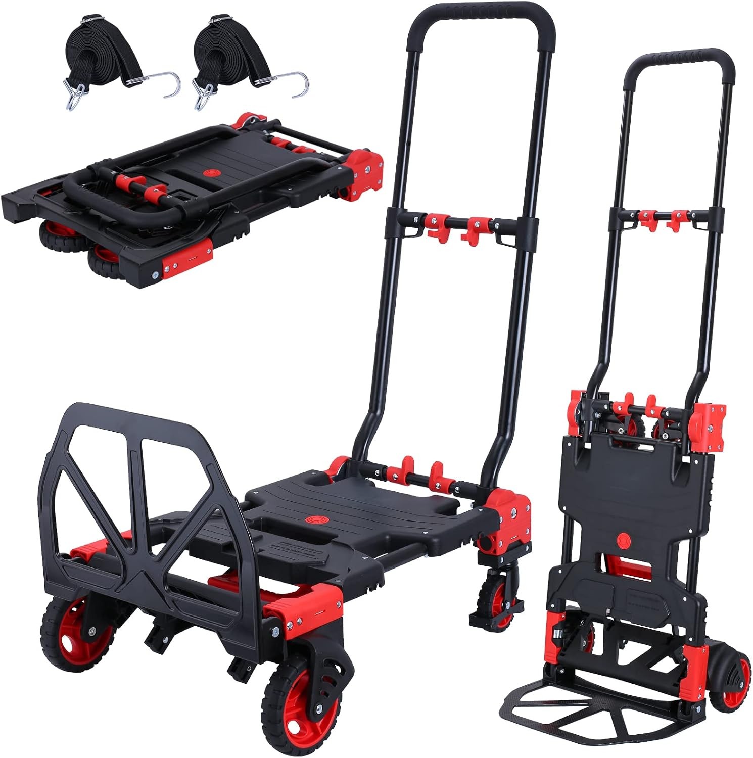 2-in-1 Folding Hand Truck Dolly 330LB Load Carrying