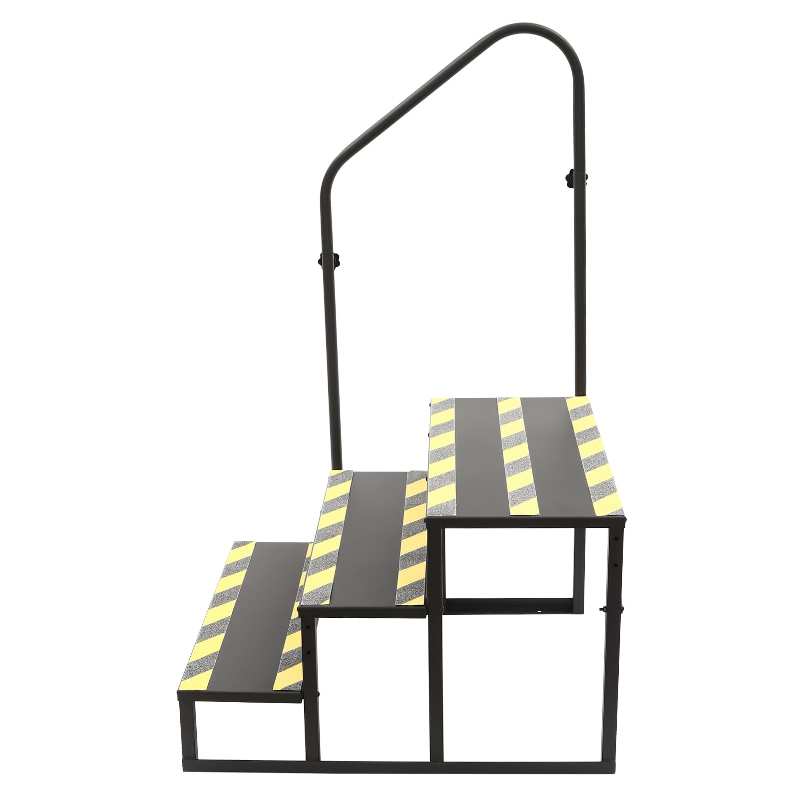 Hot Tub Steps Single Sided Handrail RV Steps Reflective Strips 3 Step Stairs