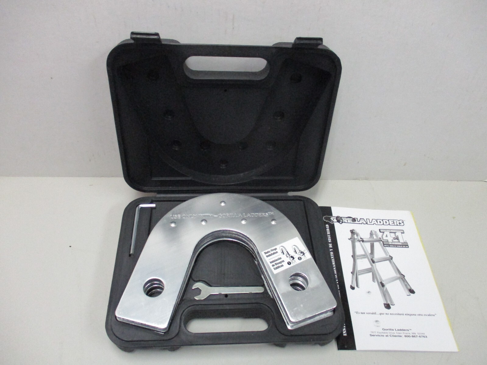 Gorilla Ladder Static Hinge Kit With Storage Box, 2 Hinges, Allen Key and Wrench
