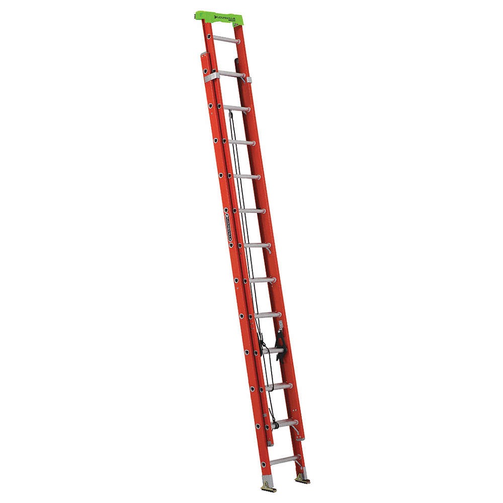 LOUISVILLE L-3022-24PT Extension Ladder,Fiberglass,24 ft.,IA 5MRH4
