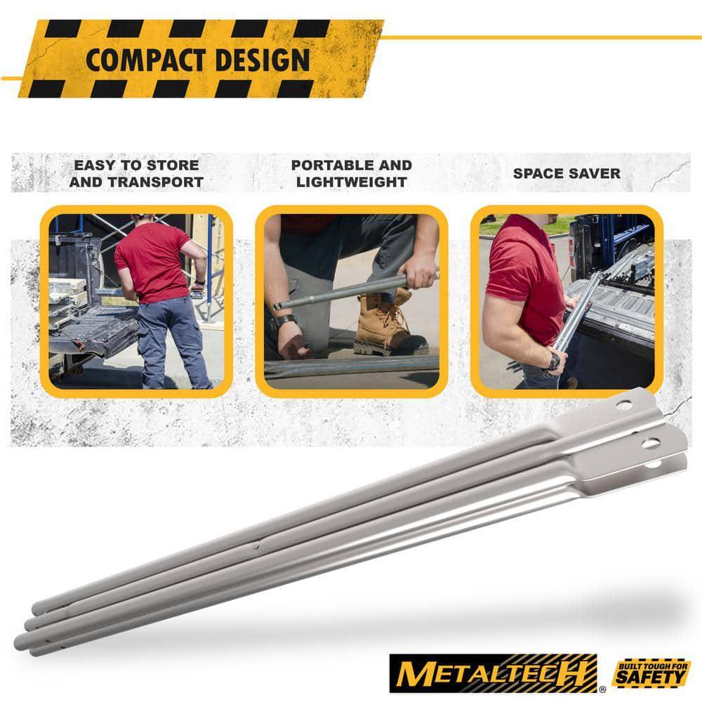 Metaltech 7ft x 4ft Galvanized Steel Scaffolding Cross Brace OSHA Certified