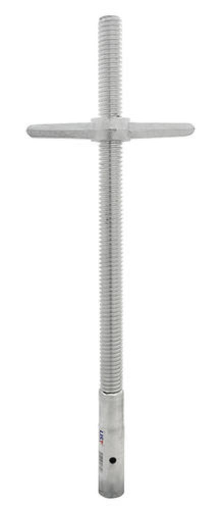 18” Galvanized Steel Scaffold Leveling Jack Rust Resistant Heavy Duty Wing Nut