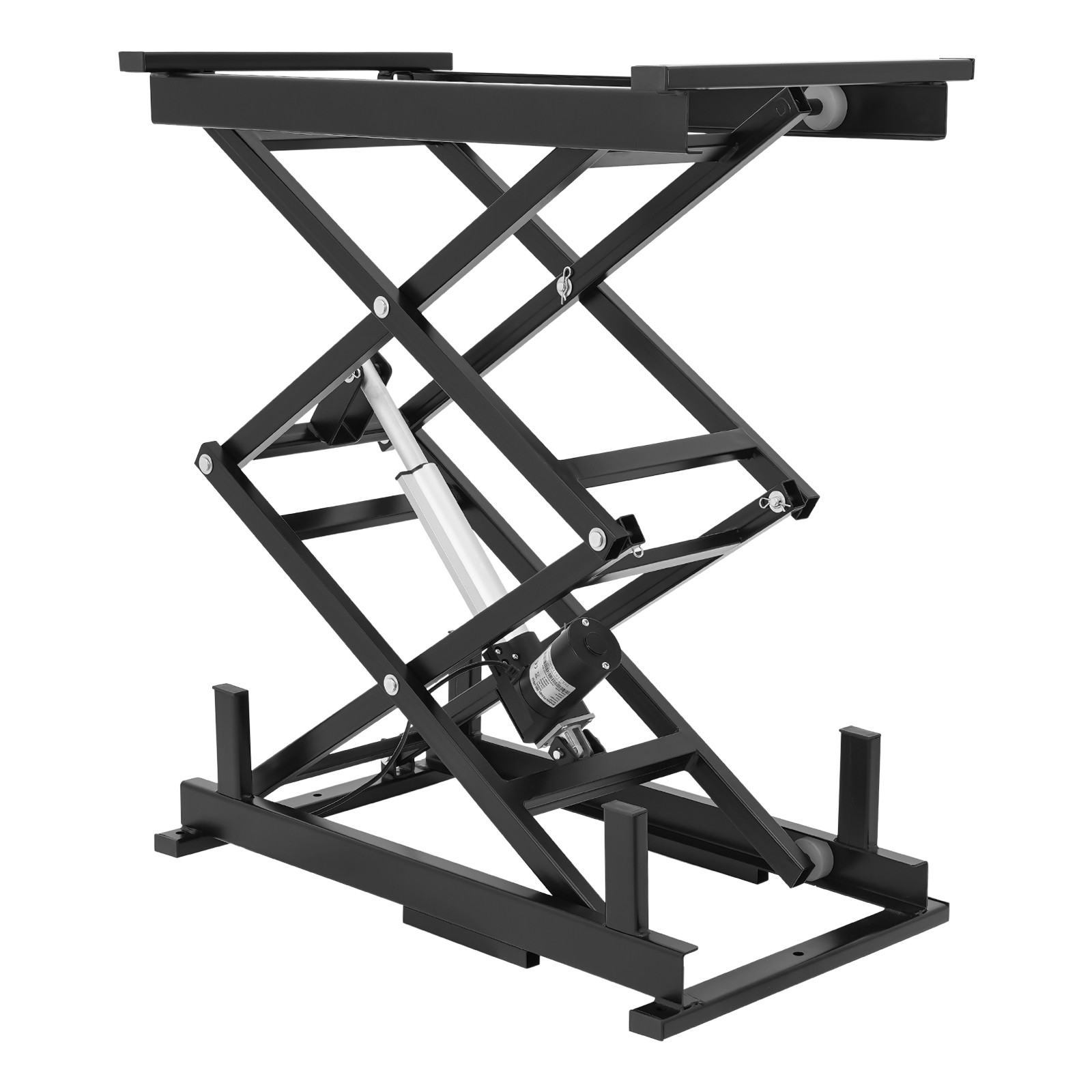 Electric Scissor Lift Table Hydraulic 140lbs Capacity Adjustable Height Foldable