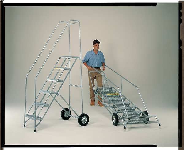 NEW! Ballymore 113 in H Steel Wheelbarrow Ladder, 8 Steps, 350 lb Load Cap!!