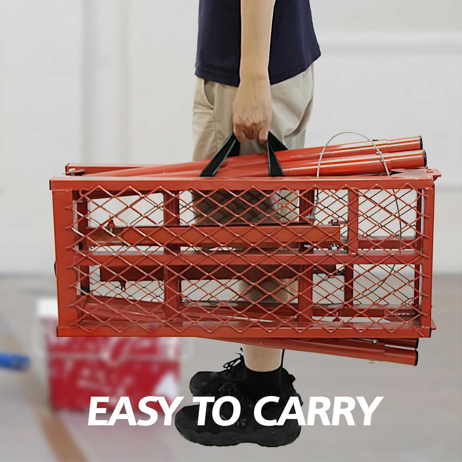 LEADALLWAY Scaffolding Platform 58”(L) x11”(W) x30”(H) Folding Red