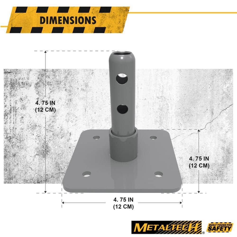 MetalTech 4.75″x4.75″x4.75″ Steel Base Plate Leveling Baker Style Scaffolding