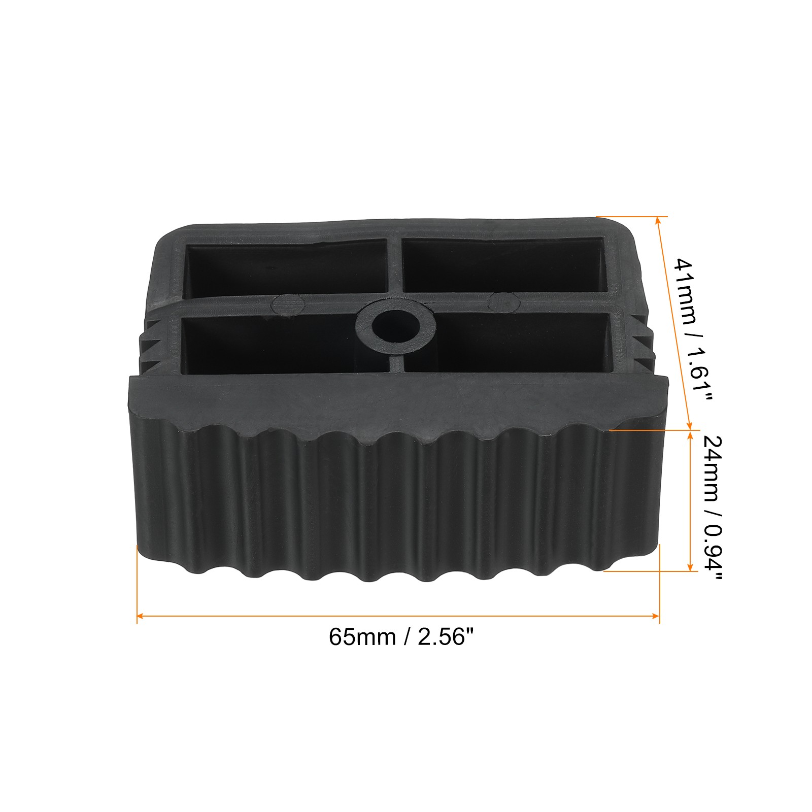 4Pcs Ladder Feet Non Slip Extension Ladder Feet Rubber Pads Cover Black
