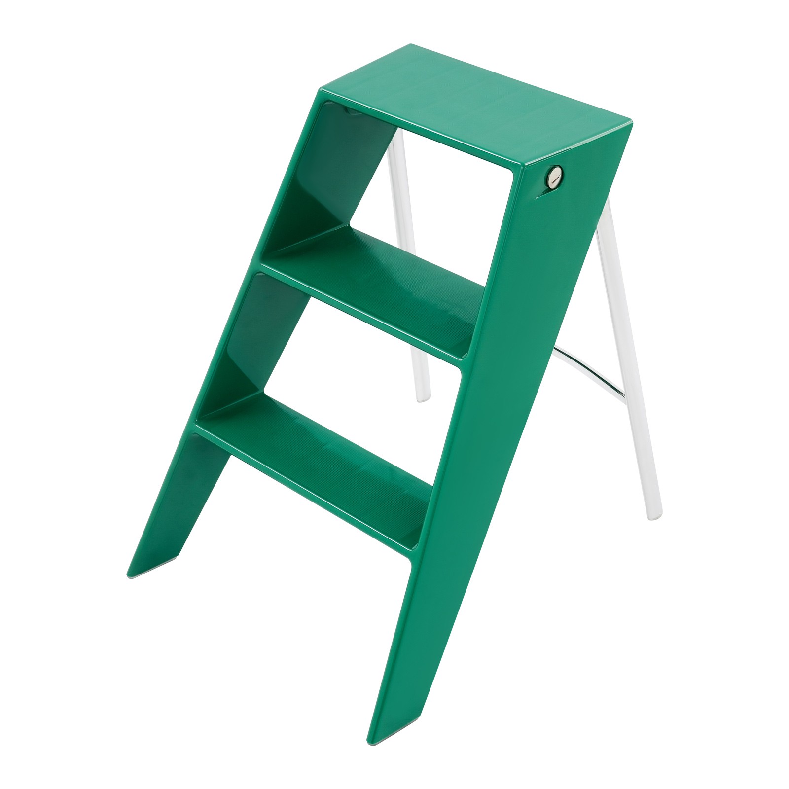Folding 3-step Iron Stool For Adults Anti-slip Step Ladder Load-capacity 100kg