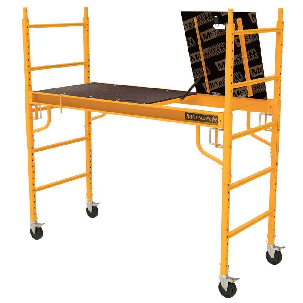 Safeclimb Baker Style Scaffold Rolling Platform, 1100 Lbs. Load Capacity Steel