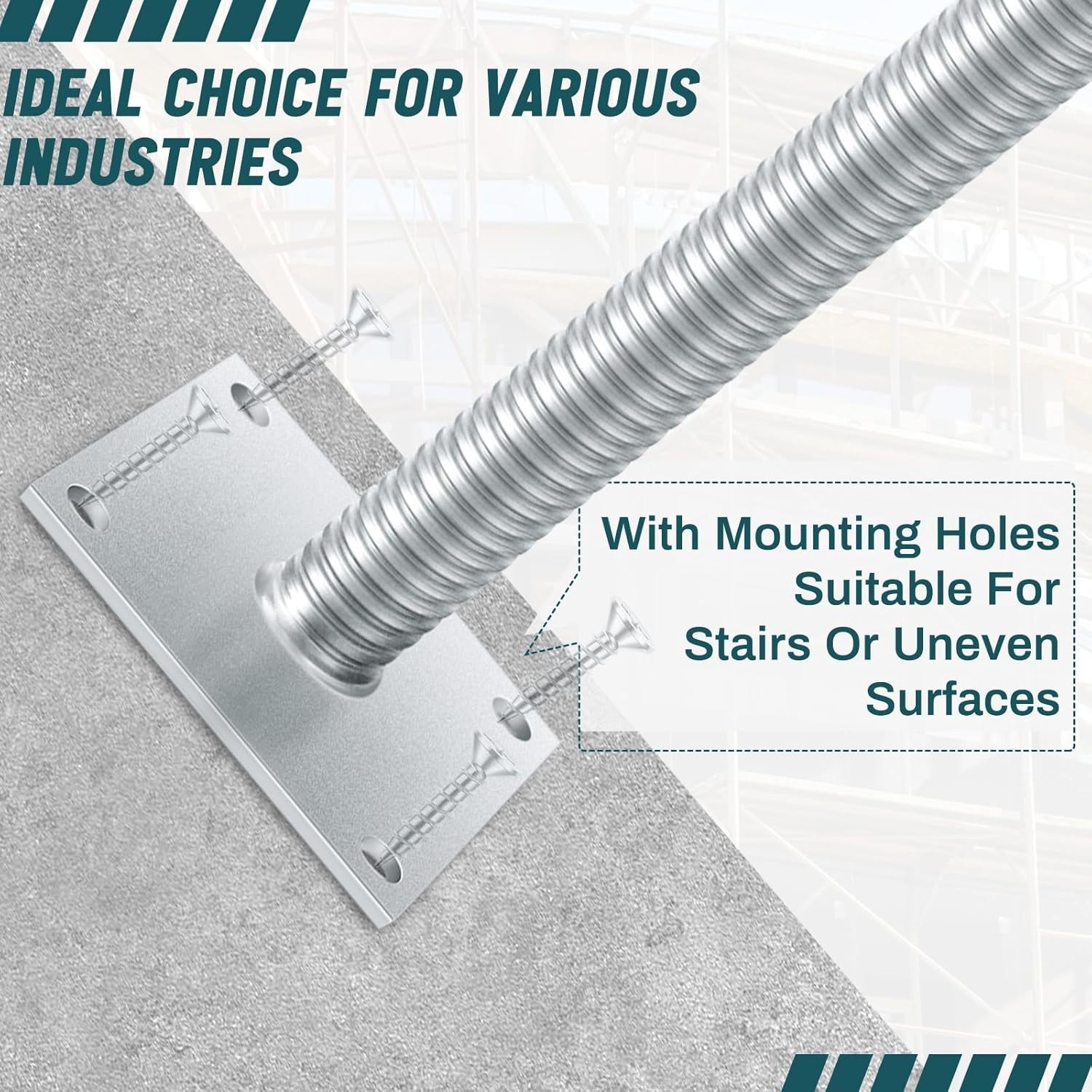 Durable 12 Inch Alloy Steel Leveling Jacks with Base Plate for Scaffolding