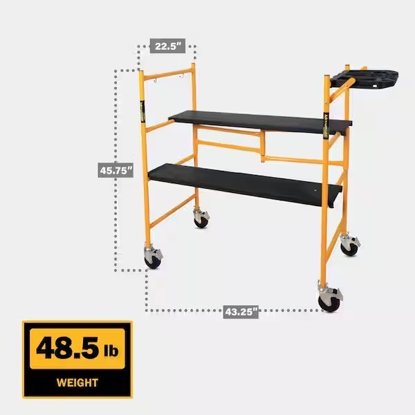 Metaltech Jobsite Series Baker 4.1 ft. H x 3.4 ft. W x 1.8 ft D Mini Scaffold