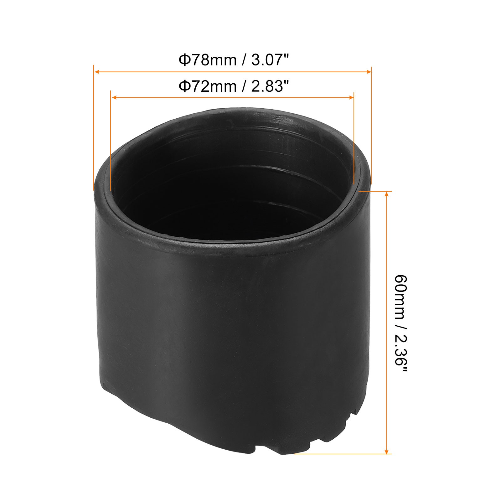 2Pcs Ladder Non Slip Feet 2.8″/72mm Round Foot Cushion for Protection