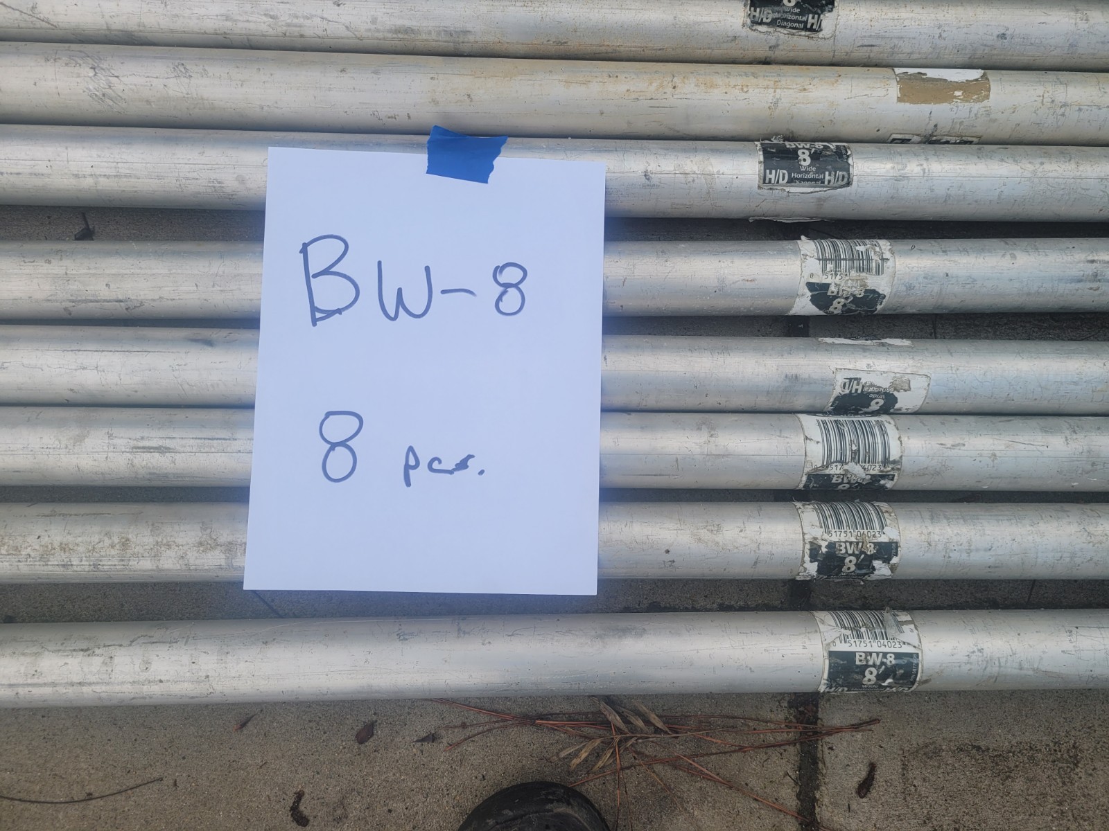 Used Werner Aluminum Scaffolding, being sold as one lot
