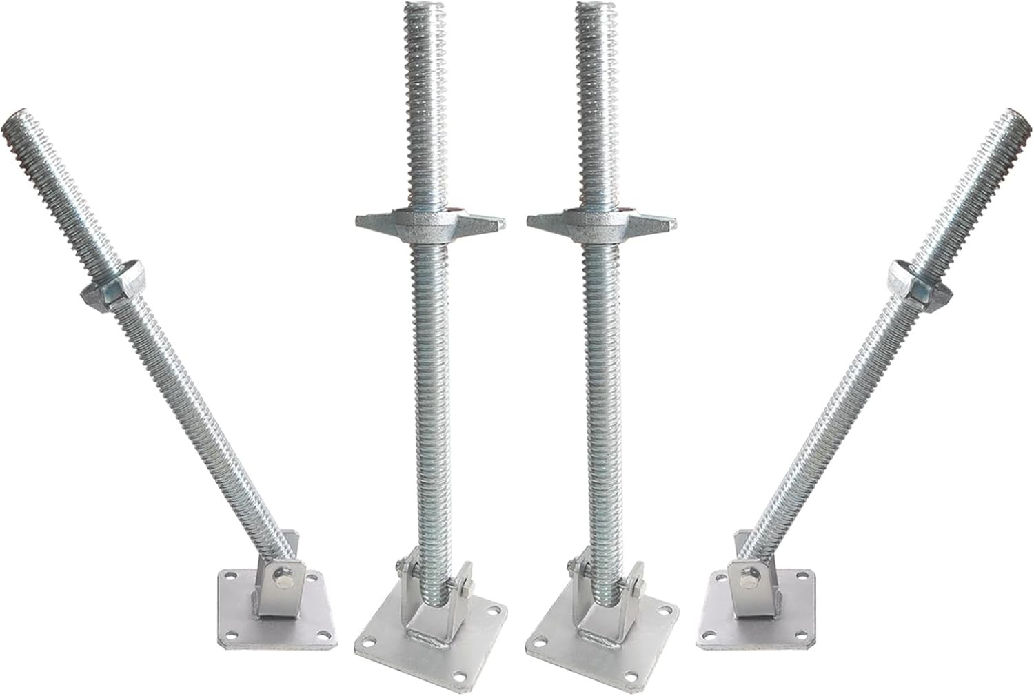 Gaeaauto 4 Pack Scaffold Swivel Screw Jack Solid Stem Adjustable Leveling Jacks