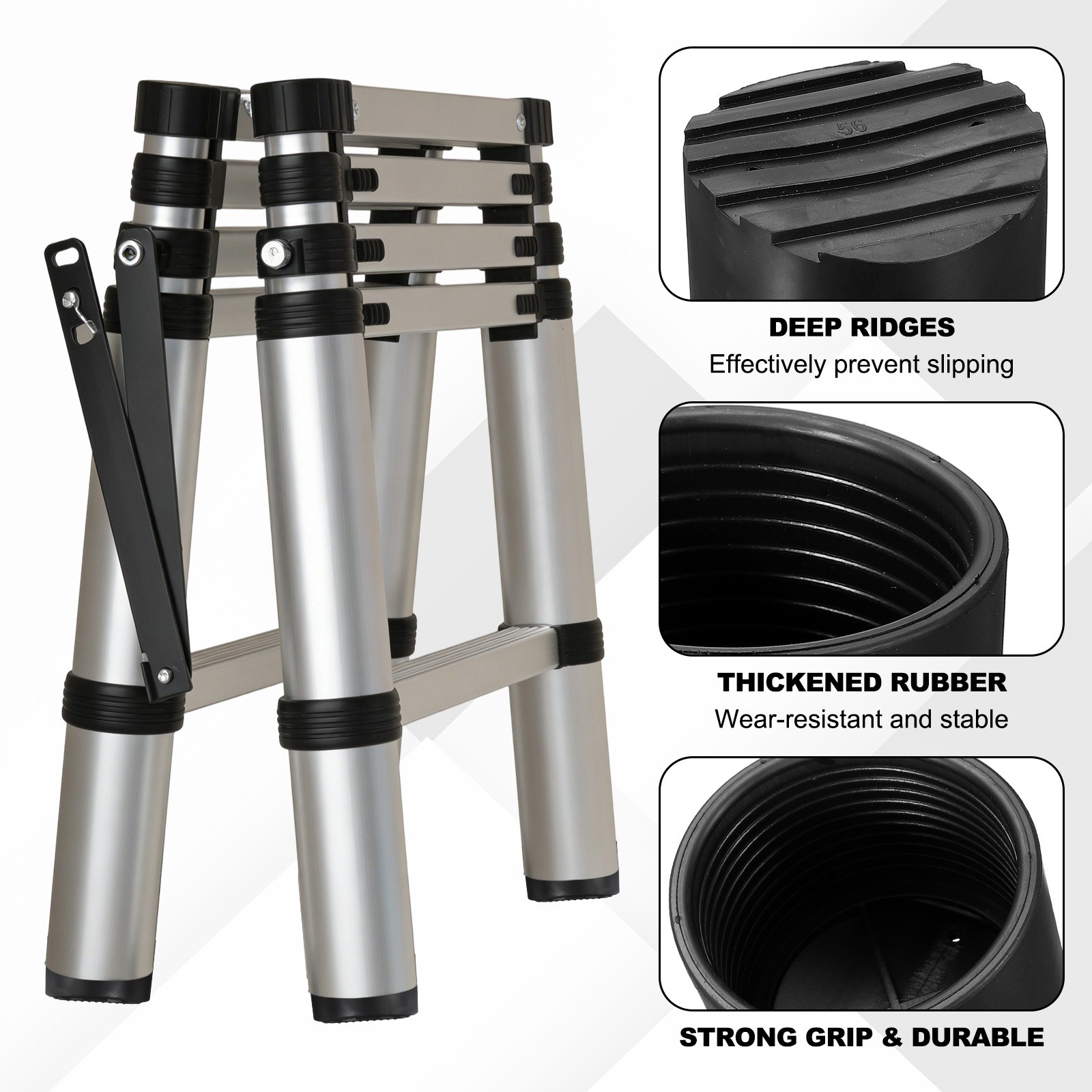 Ladder Non Slip Feet Mat (50.5mm ID), Rubber Round Step Ladder Foot