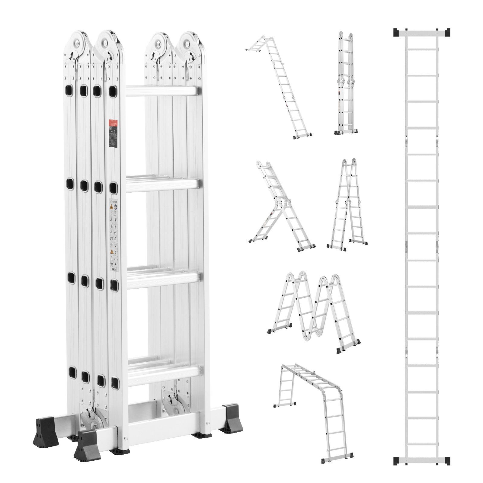 Multi – Purpose Folding Ladder, 7 – in – 1 Tall Extension Step Ladder, A Frame 4