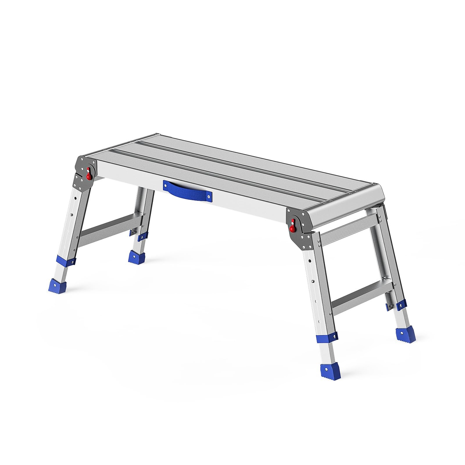 Loyoda Work Platform for Adults, Aluminum Foldable Long Step Large, Silver