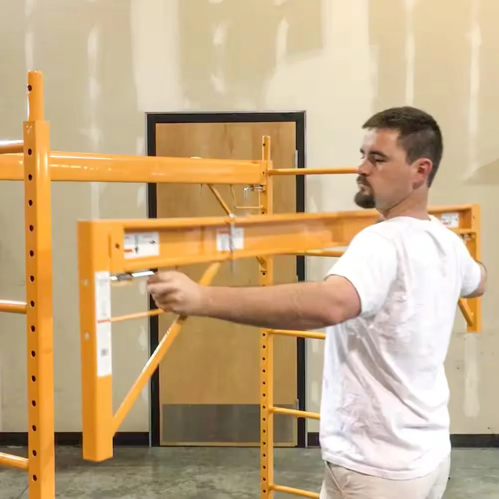 PRO-SERIES 6x6x2.4ft Baker Drywall Scaffold 1000lb Rolling Work Platform