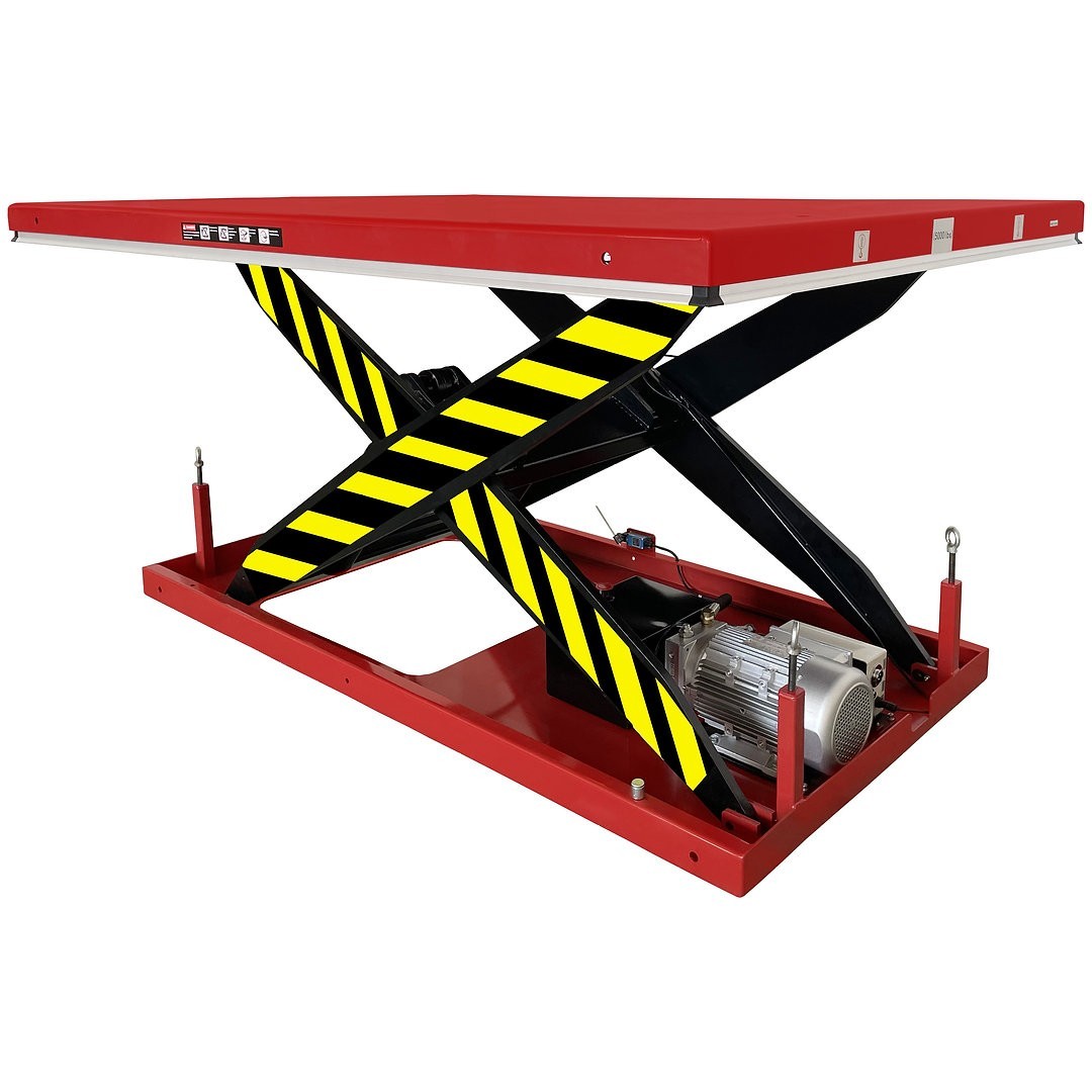 Electric Hydraulic Scissor Lift Table With Foot Pedal, 5,000 lb., 72″ x 48″