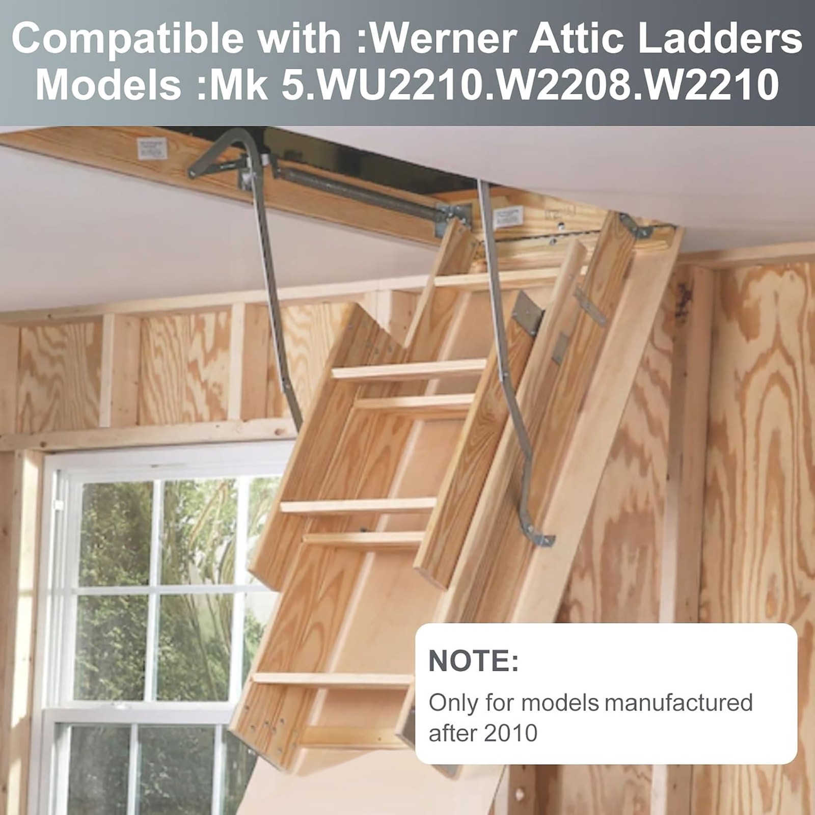 Pair Attic Ladder Spreader Hinge Arms Fit for Werner Series 55-2, MFG After 2010