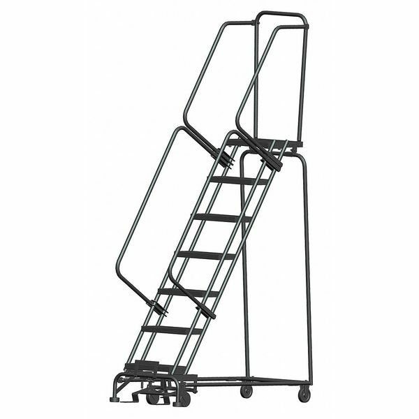 NEW! Ballymore 103 in H Steel Rolling Ladder, 7 Steps, 450 lb Load Cap!!