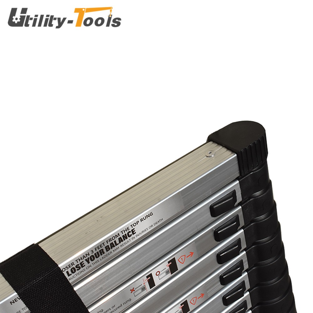 14.5FT Aluminum Multi Purpose Telescopic Extension Ladder Heavy Duty Step Ladder